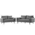 thumbnail image 1 of Loveseat and Sofa Set, Fabric, Light Grey Gray, Modern Contemporary Urban Design, Living Lounge Room Hotel Lobby Hospitality, 1 of 7