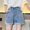 Blue, variant on Dpytoraw Girls High Waist Denim Shorts, Stretchy Soft with Pockets for Summer Blue Size 6-7 Years
