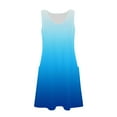 thumbnail image 6 of SMihono Fashion Womens Summer Dresses 2025 Casual Loose Sleeveless V Neck Sundresses Boho Gradient Hawaiian Beach Dresses with Pockets Dark Blue M, 6 of 6