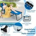 thumbnail image 5 of Costway Patio Folding Chaise Lounge Chair Portable Sun Lounger with Adjustable Backrest Navy, 5 of 8