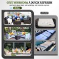 thumbnail image 3 of PUKNLY Outdoor Furniture Replacement Cushions, Fits 6-seat Sectional Rattan Conversation Set, 14 Piece Patio Water-Resistant Replacement Sofa Cushions, Liner&Cover（Lake Blue）, 3 of 8