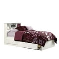 Mainstays Mates Storage Bed with Bookcase Headboard, Twin, Soft White