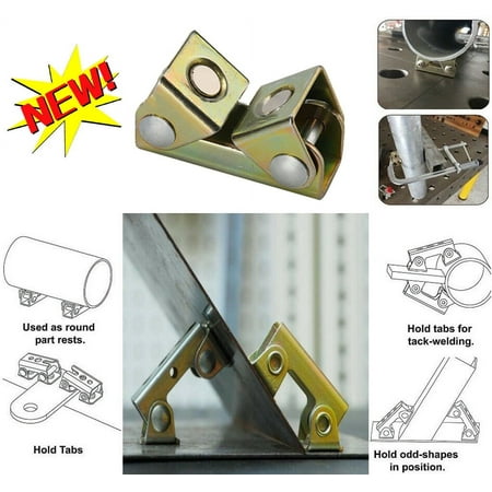 

V Type Welding Clamps Holder Suspender Fixture Adjustable V Pads Strong wall hooks heavy duty