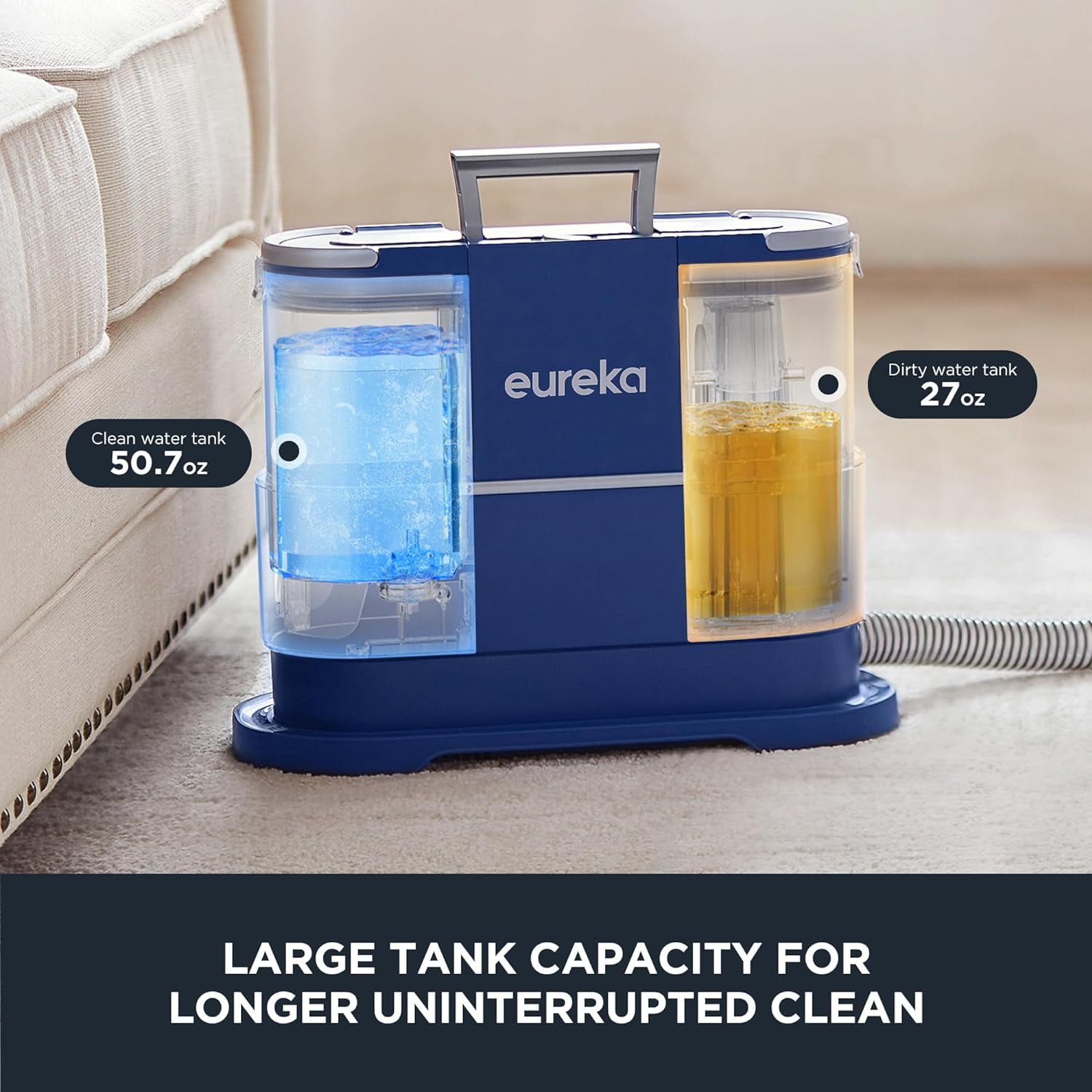 Eureka Carpet and Upholstery Cleaner, Portable, Spot Cleaner for Pets, Large Water Tank, Blue