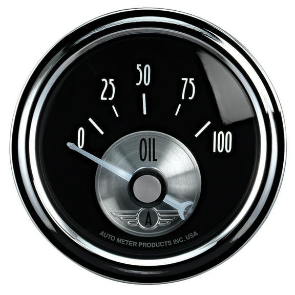 Auto Meter 2028 Prestige Black 2-1/16 0-100 PSI Oil Pressure Gauge
