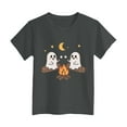 thumbnail image 5 of CAUYDY Halloween Shirts for Kids Toddler Pumpkin Ghost Skeleton Cotton Tshirt Clothes(Dark Gray,11-12 Y), 5 of 5
