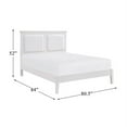 thumbnail image 5 of Pemberly Row Traditional Wood and Faux Leather Eastern King Bed in White, 5 of 6