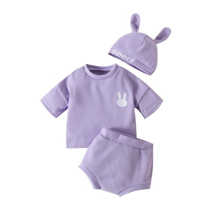 

ZHAGHMIN Baby Girl Pants Outfit Toddler Girls Easter Short Sleeve Cartoon Rabbit Printed T Shirt Tops Shorts Hat Outfits Skirt Set Juniors New Born Babies Cute Baby Clothes Staff For Baby Girl New H