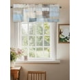thumbnail image 2 of Blue Brown Abstract Curtain Valances for Windows, Oil Painting Simple Geometric Art Kitchen Valance Window Treatment, Light Filtering Block Curtains for Bathroom/Bedroom/Living Room 42'' x 18'', 2 of 9