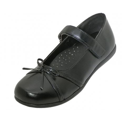 Kids Girls Mary Jane Adjustable Buckle School Uniform Shoes Size Black Pu US 