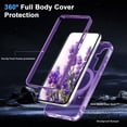 thumbnail image 4 of for Samsung Galaxy S25 Case, with Magnetic Invisible Stand [Military Drop Protection] [Compatible with MagSafe] Shockproof Slim Translucent Anti-Slip Case Cover for Samsung Galaxy S25, Purple, 4 of 6