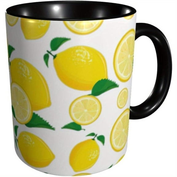 Lemon Coffee Mug Funny Ceramic Tea Cup Novelty Gifts Office and Home Women Girls Men Dishwasher Microwave 11oz