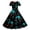 AB349 Light Blue, variant on Bainana Womens Halloween Short Sleeve Dresses Breathable Skull Print Dress Ladies Theme Party Crew Neck Dresses