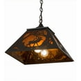 thumbnail image 6 of Meyda 134402 16 in. Square Elk At Dawn Pendant, Timeless Bronze & Amber Mica, 6 of 7