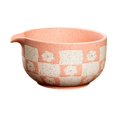 thumbnail image 3 of Cuenco para matcha hecho a mano, herramienta de preparación portátil con pico vertedor para uso japonés. Rosa, 3 of 9