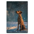 thumbnail image 3 of Starry Night Canvas Inspired Rhodesian Ridgeback Dog Pet Family Friend Peace Oil Painting Art Print Poster Wall Decor, 3 of 6