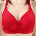thumbnail image 2 of Bras for Women Full Coverage Plus Size Adjustable Strap Comfort Wirefree Push Up Everyday Bras Red 3XL, 2 of 8