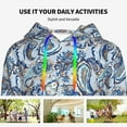 thumbnail image 4 of Lsque Paisley Floral Branches Pattern Casual Women's Hoodie,Hooded Sweatshirt with Kangaroo Pocket,Pullover Hoodie with Eye-catching Drawstrings-Medium, 4 of 7
