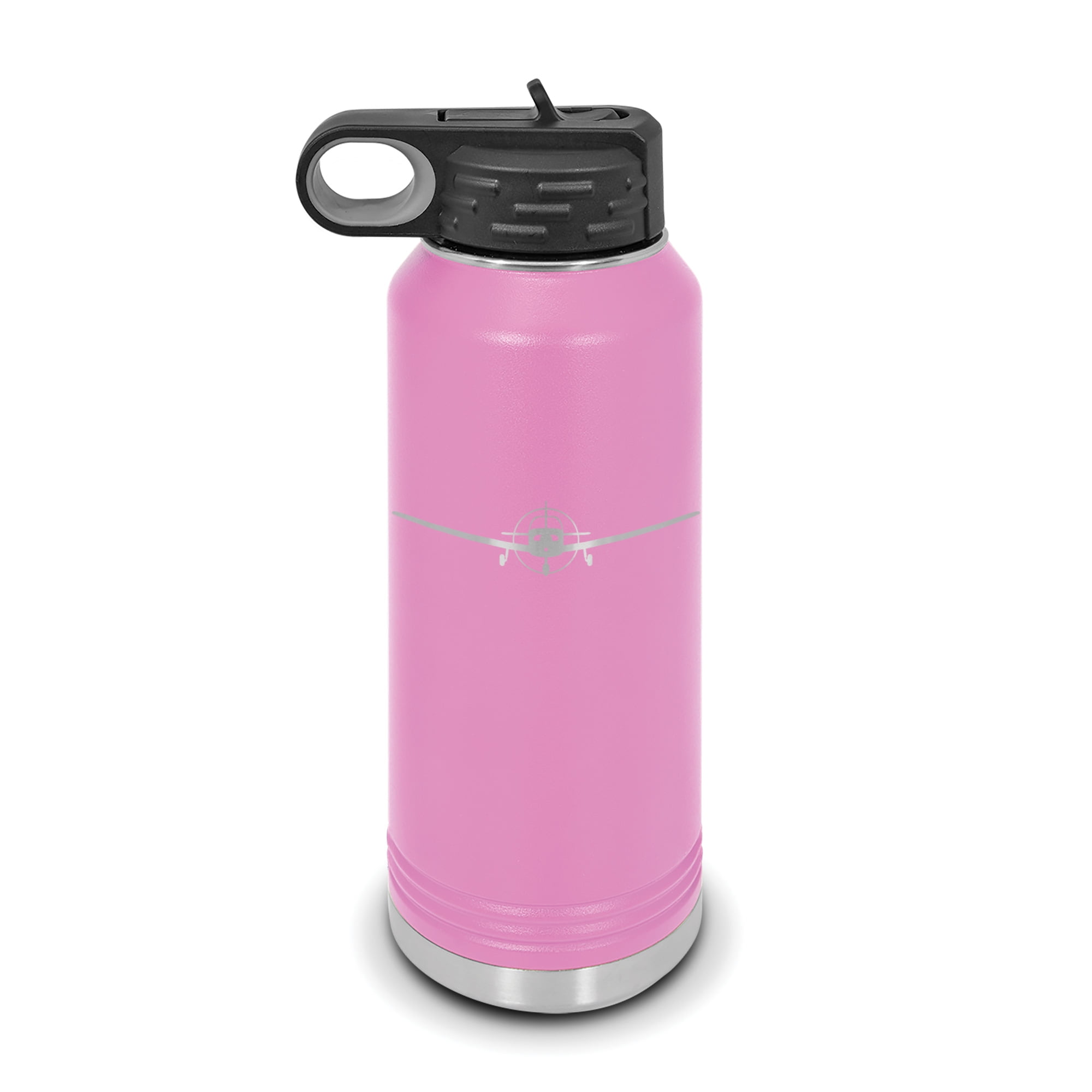 PA-28 Cherokee Water Bottle 32 oz - Laser Engraved w/ Flip Top ...