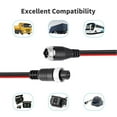thumbnail image 3 of 4 Pin Backup Camera Extension Cable, Dash Cam Rear View Camera Extension Cord with Trigger Wire, Reverse Camera Extension Wire for CCTV Rear Camera Truck Trailer RV, 3 of 7