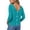 Green, variant on Women's Leaf Pattern V Neck Sweater - Reversible Long Sleeve Knit Top with Cutout Details
