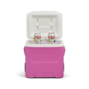 Igloo 16 QT Laguna Hard Side Ice Chest Cooler with Wheels, Pink