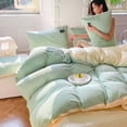 thumbnail image 3 of Juego de cama de cuatro piezas de terciopelo de leche, ropa de cama de clase A con forro polar, sábana de terciopelo coral de tres piezas, funda de edredón, funda de edredón de franela para invierno, 3 of 6