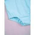 thumbnail image 6 of YONGHS Girls Long Sleeve Leotard with Tutu Skirt Kids Ballerina Ballet Dancewear Dress Outfits Light Blue 5-6, 6 of 7
