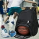 thumbnail image 4 of Bolsas de fútbol para jóvenes - Mochilas deportivas para fútbol, baloncesto, fútbol con soporte para pelotas para niños y niñas - Negro, 4 of 6