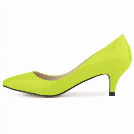 

Ladies pointed candy-colored low-cut pumps