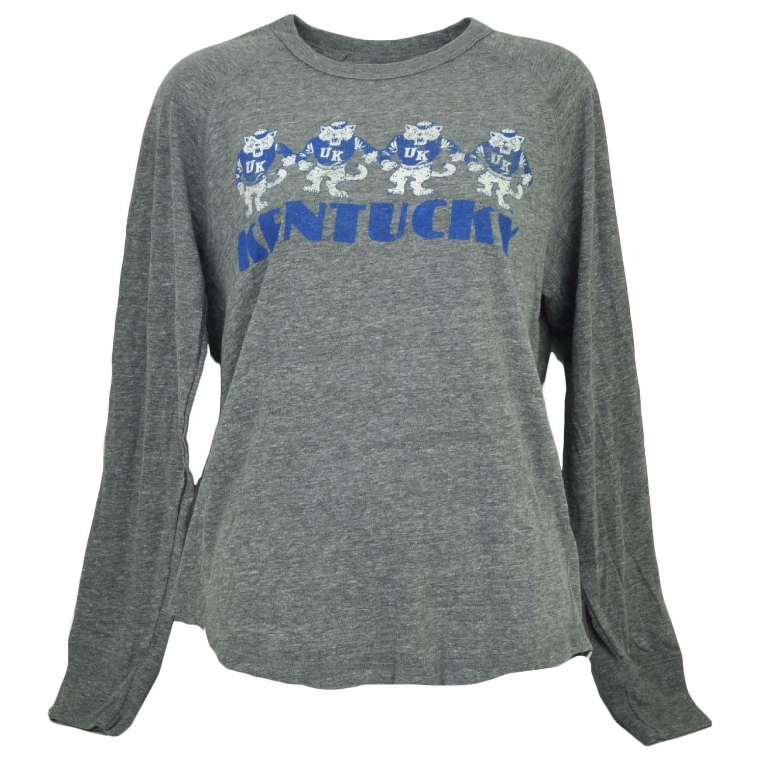 NCAA Kentucky Wildcats Long Sleeve Tshirt Tee Womens Ladies Loose Fit Gray XLarg by College Vault