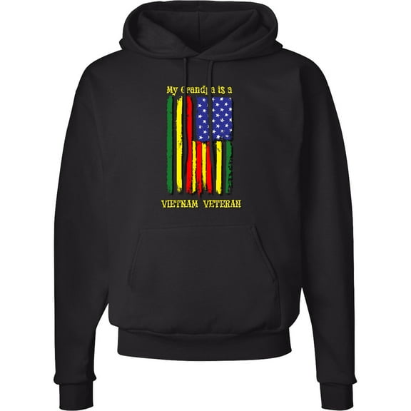 Inktastic My Grandpa is a Vietnam Veteran Adult Hoodie Sweatshirt