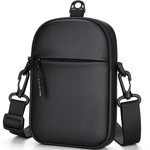 Youersen Mini Sling Bag for Men and Women, Crossbody Bag for Hiking, Travel, Sport, and Running, Black
