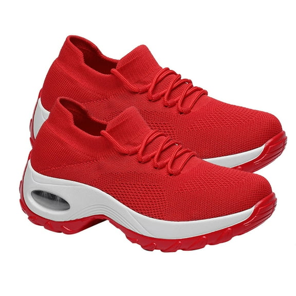 HEATSHAKING Lady Shoe Sneaker Red Synthetic Material for Women 1 Pair
