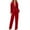 Red, variant on Women's 2 Piece Business Casual Outfits Long Sleeve Double Breasted Suit Blazers and Straight Leg Dress Pants Sets (L, Mint Green)