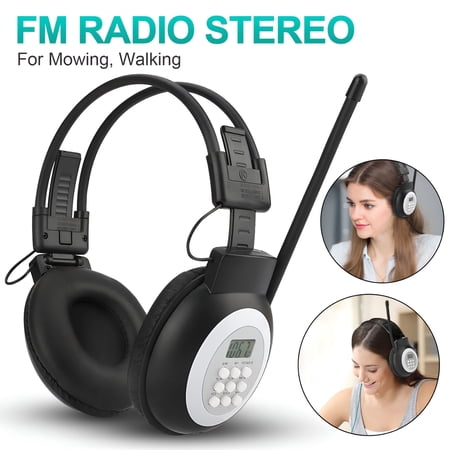 VORALYN 2026 New Portable Personal Fm Radio Headphones for Mowing with Best Reception,Wireless Fm Headset Ear Muffs with Built-In Radio for Jogging,Walking,Daily Works,Supports External Aux Cable