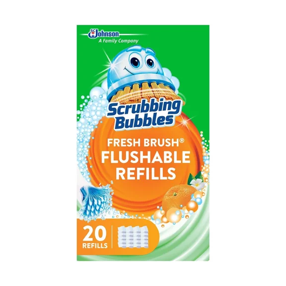 Scrubbing Bubbles Fresh Brush Flushables Refill, Toilet And Toilet Bowl Cleaner,