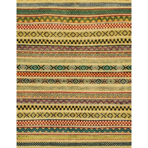 Ahgly Company Machine Washable Indoor Rectangle Abstract Bee Yellow Area Rugs, 2' x 3'