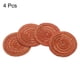 thumbnail image 3 of Uxcell 4 piezas de manteles trenzados redondos de 4" para mesas de comedor, manteles redondos antideslizantes, lavables, con aislamiento térmico, manteles tejidos, naranja, 3 of 7