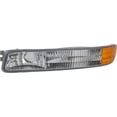 thumbnail image 2 of For GMC Sierra 1500 HD 2001 2002 2003 Parking Light Driver Side | Amber/Clear Lens | Chrome Housing | Replacement For GM2520174 | 15199560, 2 of 7