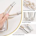 thumbnail image 2 of 2 Pack Strong Magnetic Curtain Tiebacks Upgrade Nordic Simple Style Drape Tie Backs Double Color Weave Rope Knot Decorative Curtain Holdbacks for Home & Office Window Drapery, 2 of 7