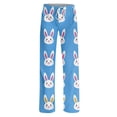thumbnail image 6 of Easter Pajamas Pants Men Stretch Waist Wide Leg Trendy Pjs Funny Rabbit Print Baggy Drawstring Pants (Dark Blue,XL), 6 of 7