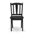thumbnail image 4 of East West Furniture SHDL3-BLK-W - 3-Pc Modern Dinette Room Set - 2 Wooden Dining Chairs and 1 Dining Table - Black Finish, 4 of 6