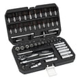 thumbnail image 1 of 53PCS Chrome-vanadium Steel 1/4'' Ratchet Wrench Socket Wrench Set Household Automobile and Motorcycle Repairing Maintenance Tool Kit, 1 of 7