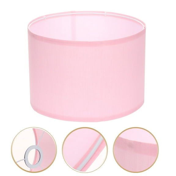 AURARMLET Blush Linen Round Lamp Shade Decorative Lighting Accessory for Living Room Home Decor