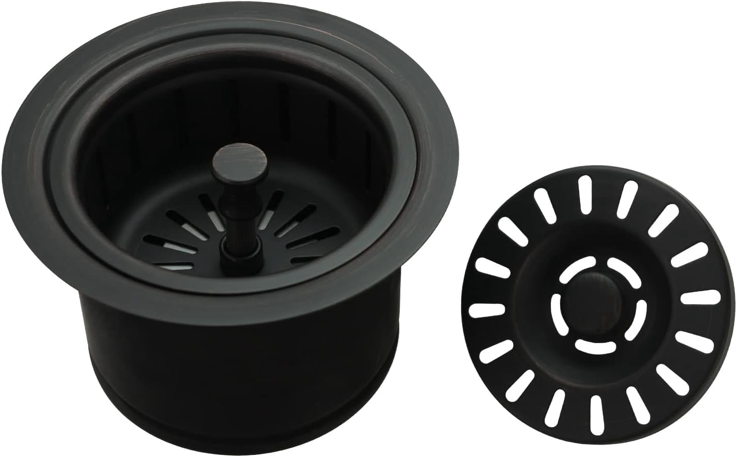 Kitchen Sink Oil Rubbed Bronze Finish Garbage Disposal Flange Stopper, One Size Disposal Rim, Fit 3-1/2 Inch Standard Sink Drain Hole 2.85" Height