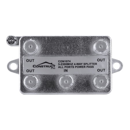 Construct Pro Vertical 4-Way 5-2300 MHz Splitter (F-Female Inputs) price history on PriceWatchPro