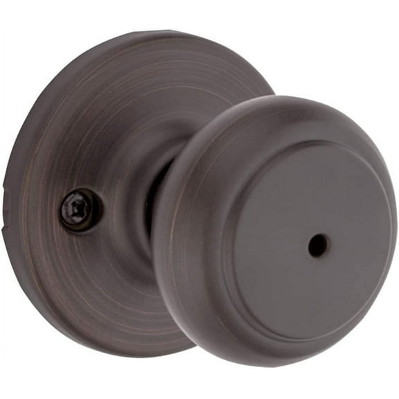 Kwikset Cove Bed and Bath Knob Classic Style - Privacy Door Knob - Venetian Bronze