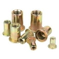 thumbnail image 3 of Yeacher 100PCS Rivet Nut Set M3/4/5/6/8/10/12 Zinc Plated Stainless Steel Flat Head Metric Rivet Nut Kit, 3 of 8