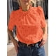 thumbnail image 4 of Blusa PRETTYGARDEN de verano con ojales bordados en naranja para mujer, 4 of 7